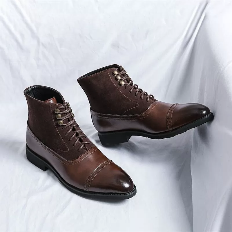 Formal Retro Ankle Boots: Luxury Men's Casual Shoes - QZ1140