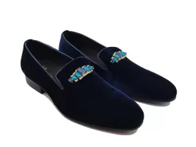 Formal Velvet Loafer with studs