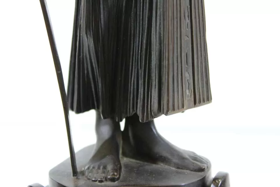 Fritz Christ German Jugendstil 'Judith' Bronze Sculpture on Marble Base