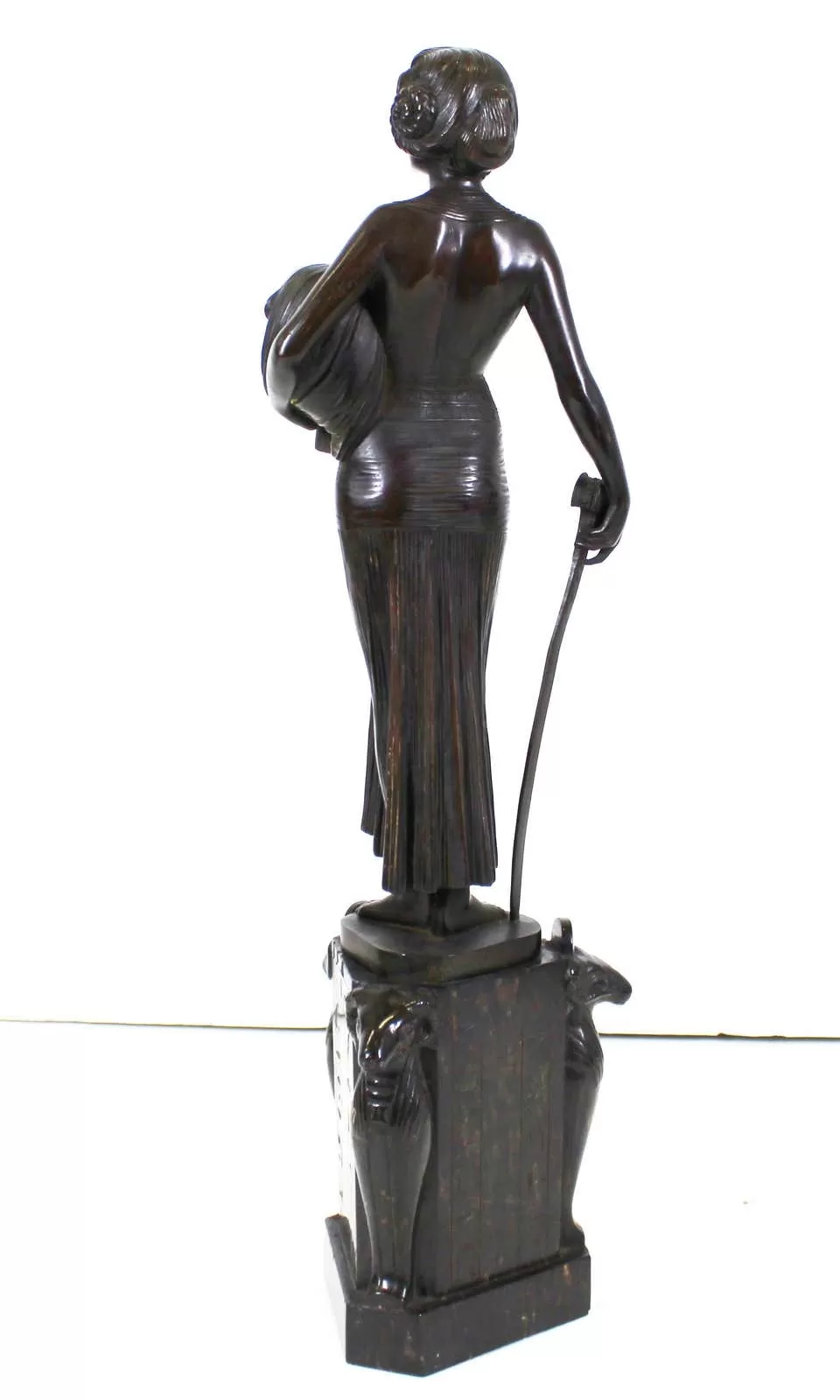 Fritz Christ German Jugendstil 'Judith' Bronze Sculpture on Marble Base