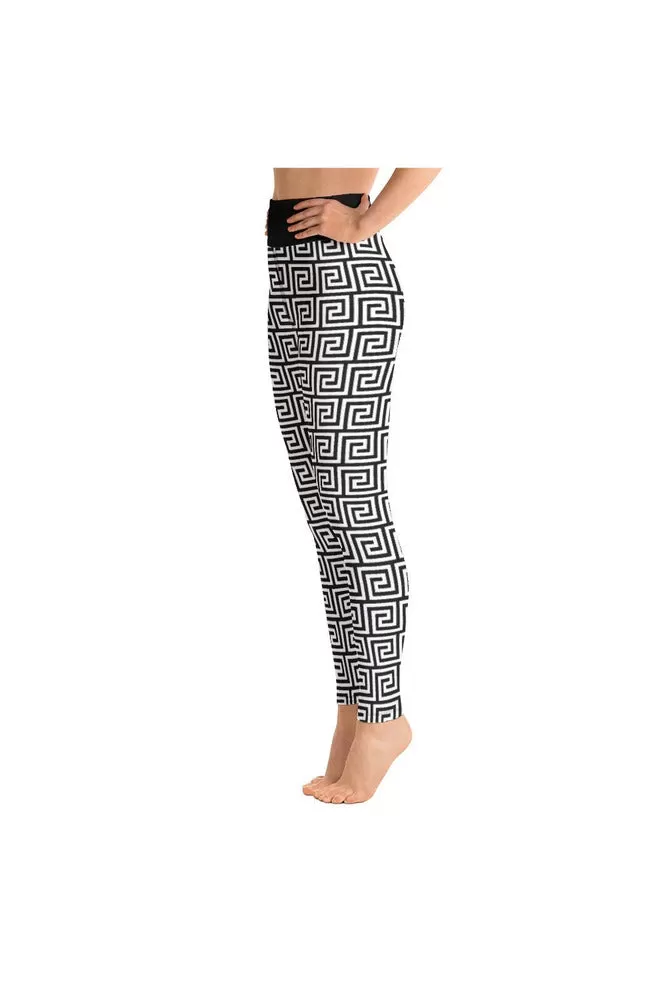 Greek Key Yoga Leggings