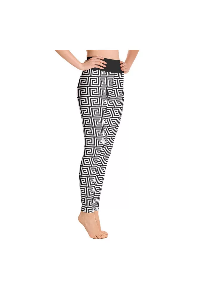 Greek Key Yoga Leggings