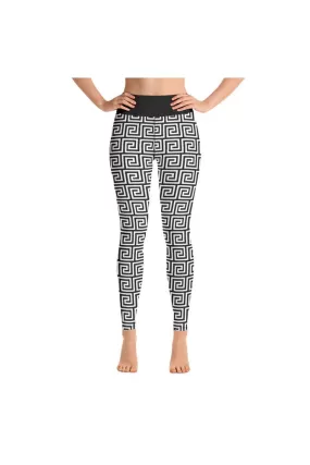 Greek Key Yoga Leggings