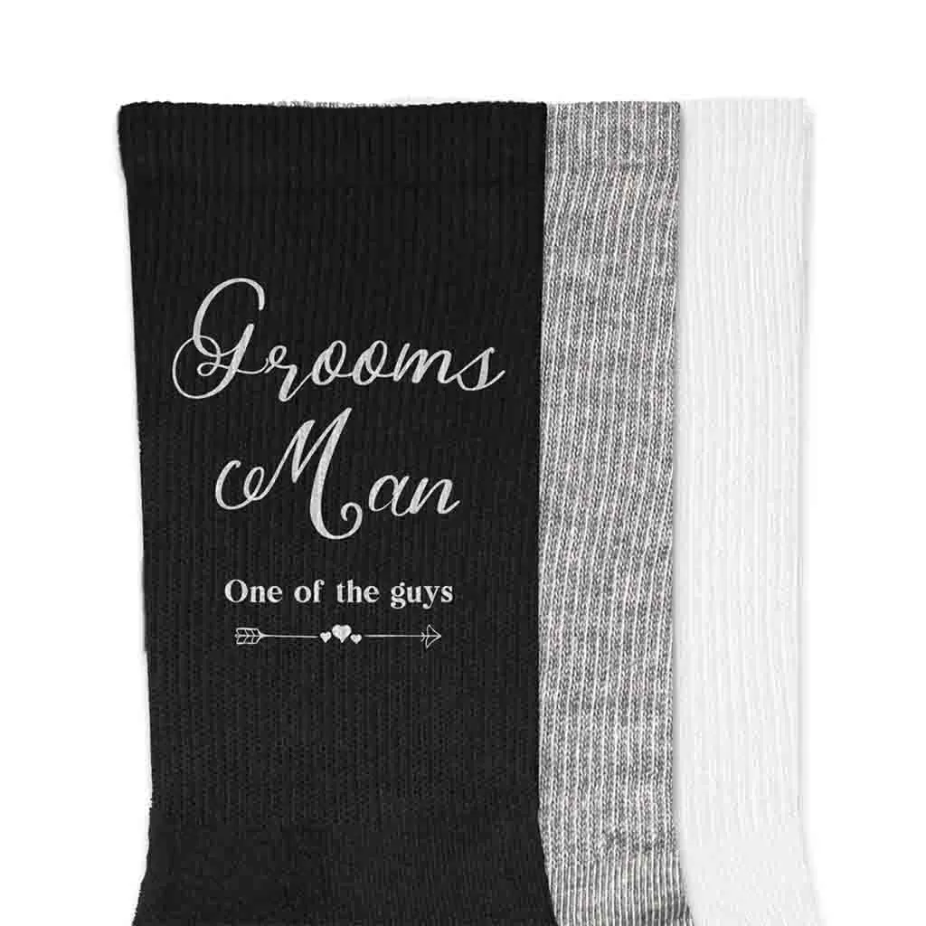 Groomsmen Wedding Party Socks with Fun Saying