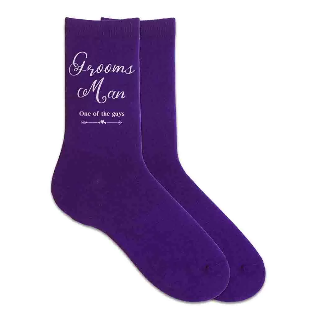 Groomsmen Wedding Party Socks with Fun Saying