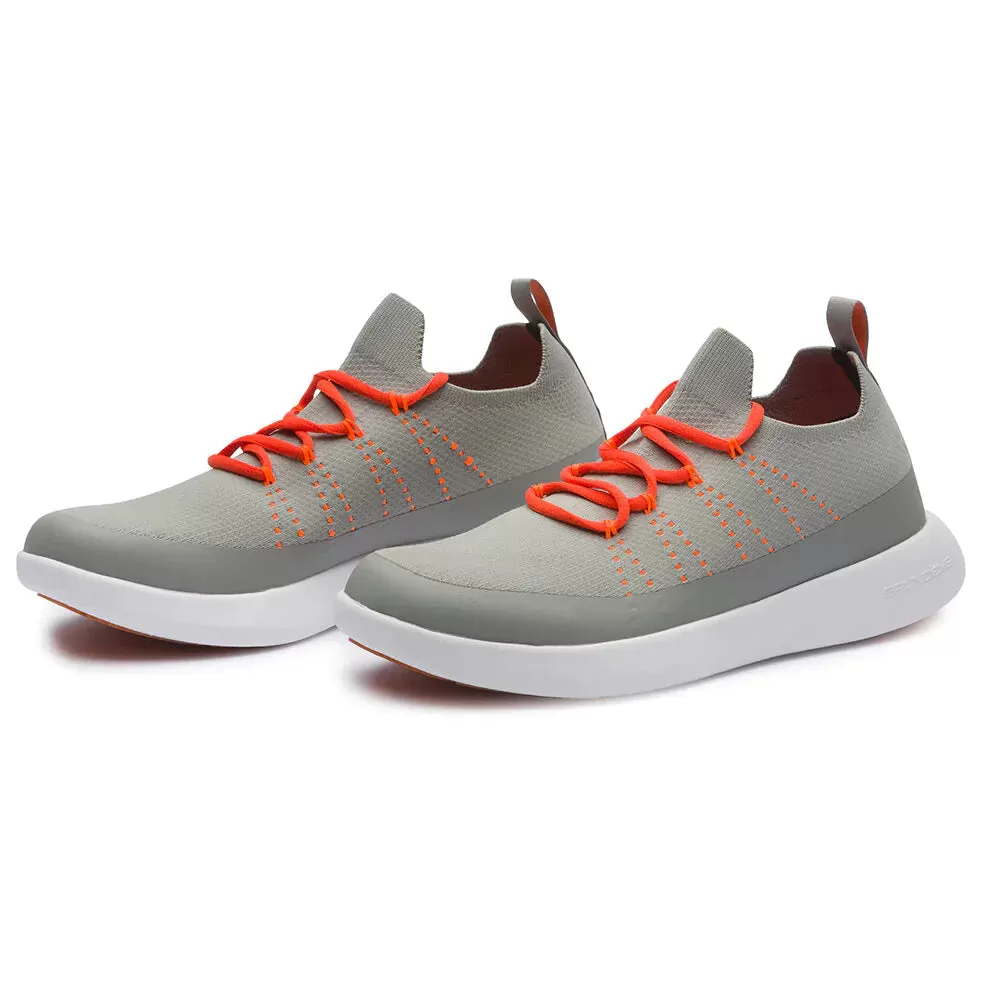 Grundens Men's SeaKnit Boat Shoes in Grey Mist