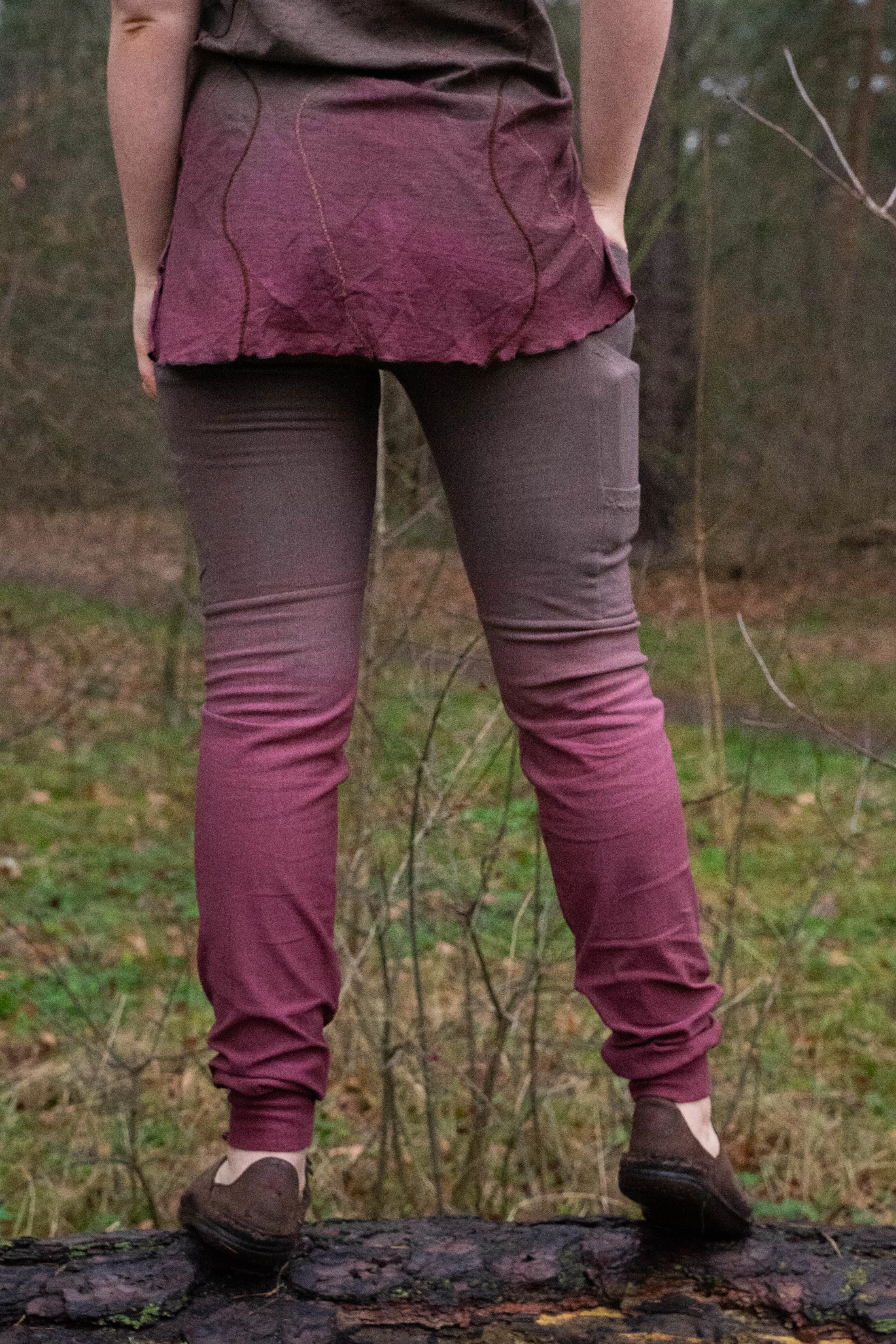 Größe 38/40 - Leggins mit Taschen - Wintersweat