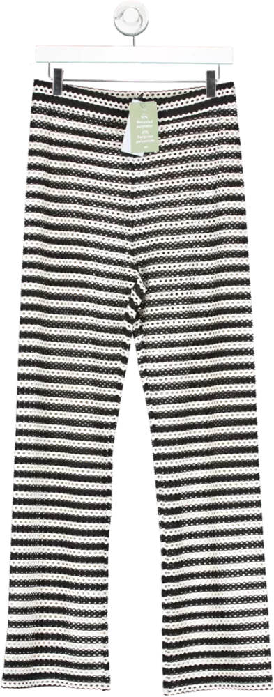 H&M Black Hole-patterned Beach Trousers UK S