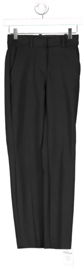 H&M Black Tapered Trousers UK XXS