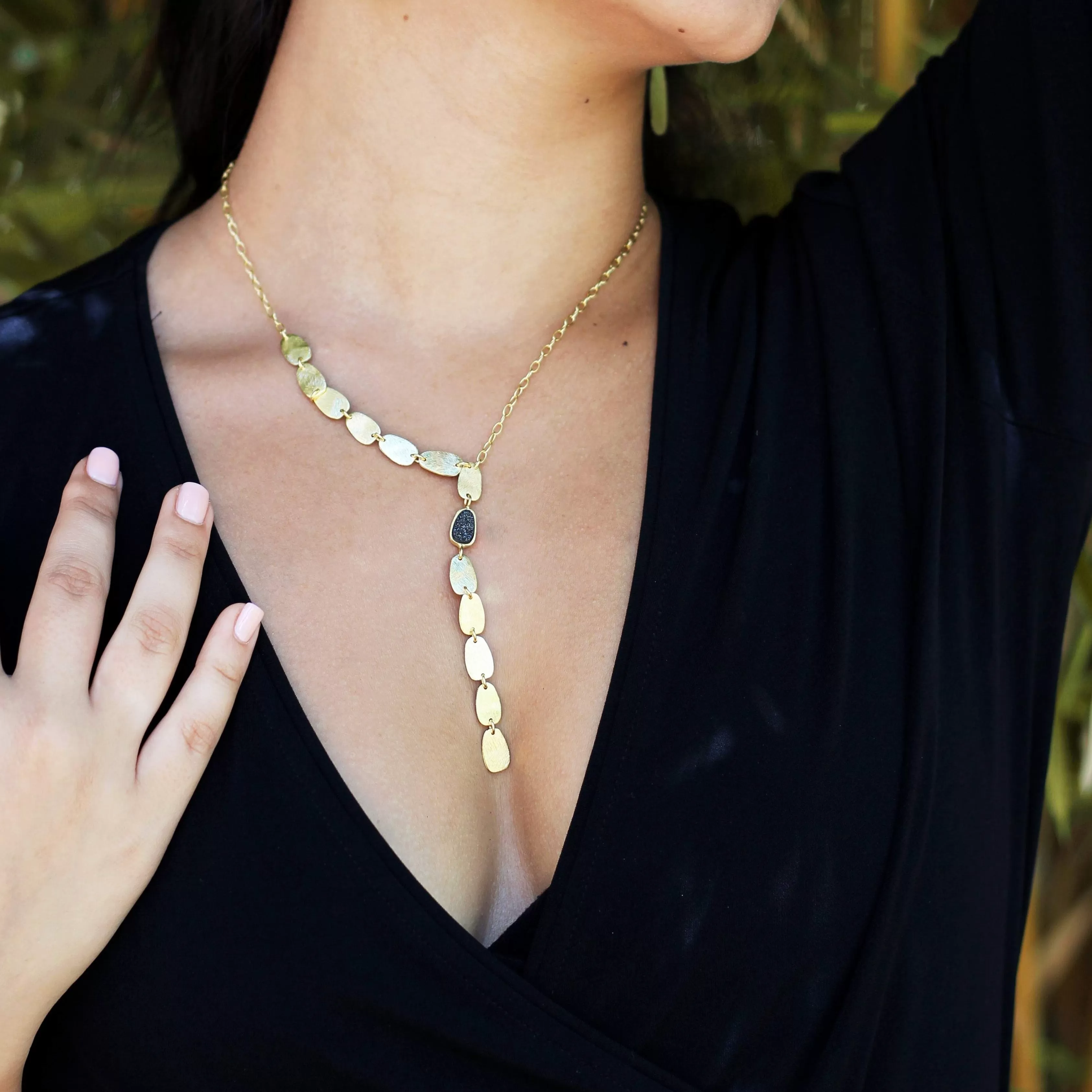 Heike Druzy Lariat Necklace