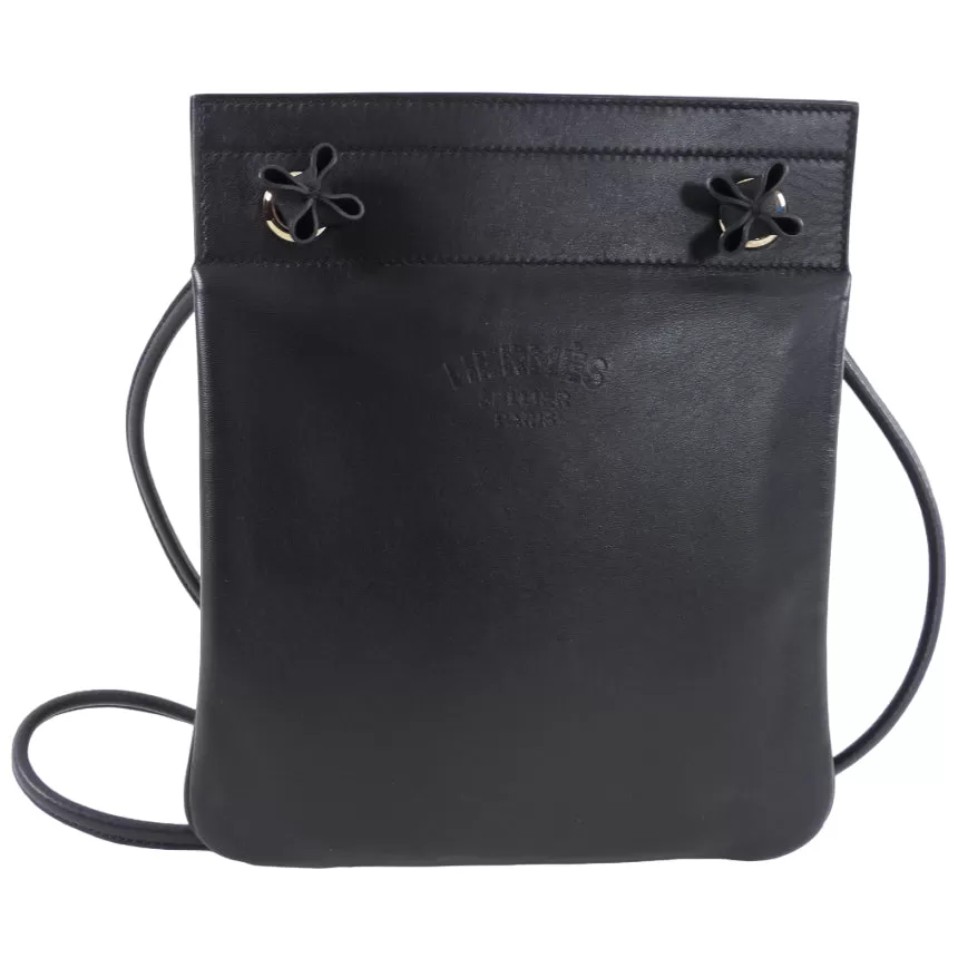 Hermes Black Swift Leather Aline Mini Shoulder Bag