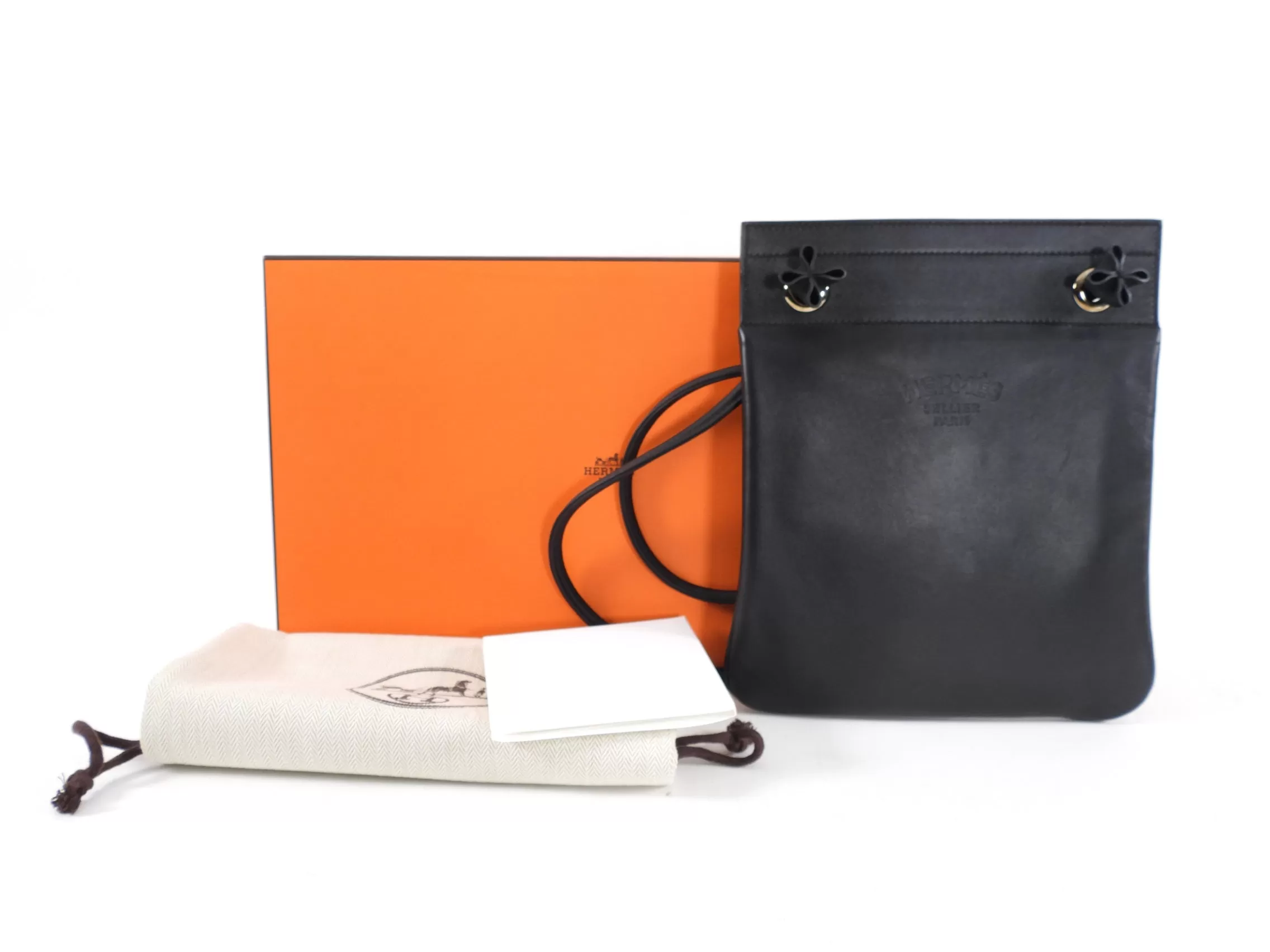 Hermes Black Swift Leather Aline Mini Shoulder Bag