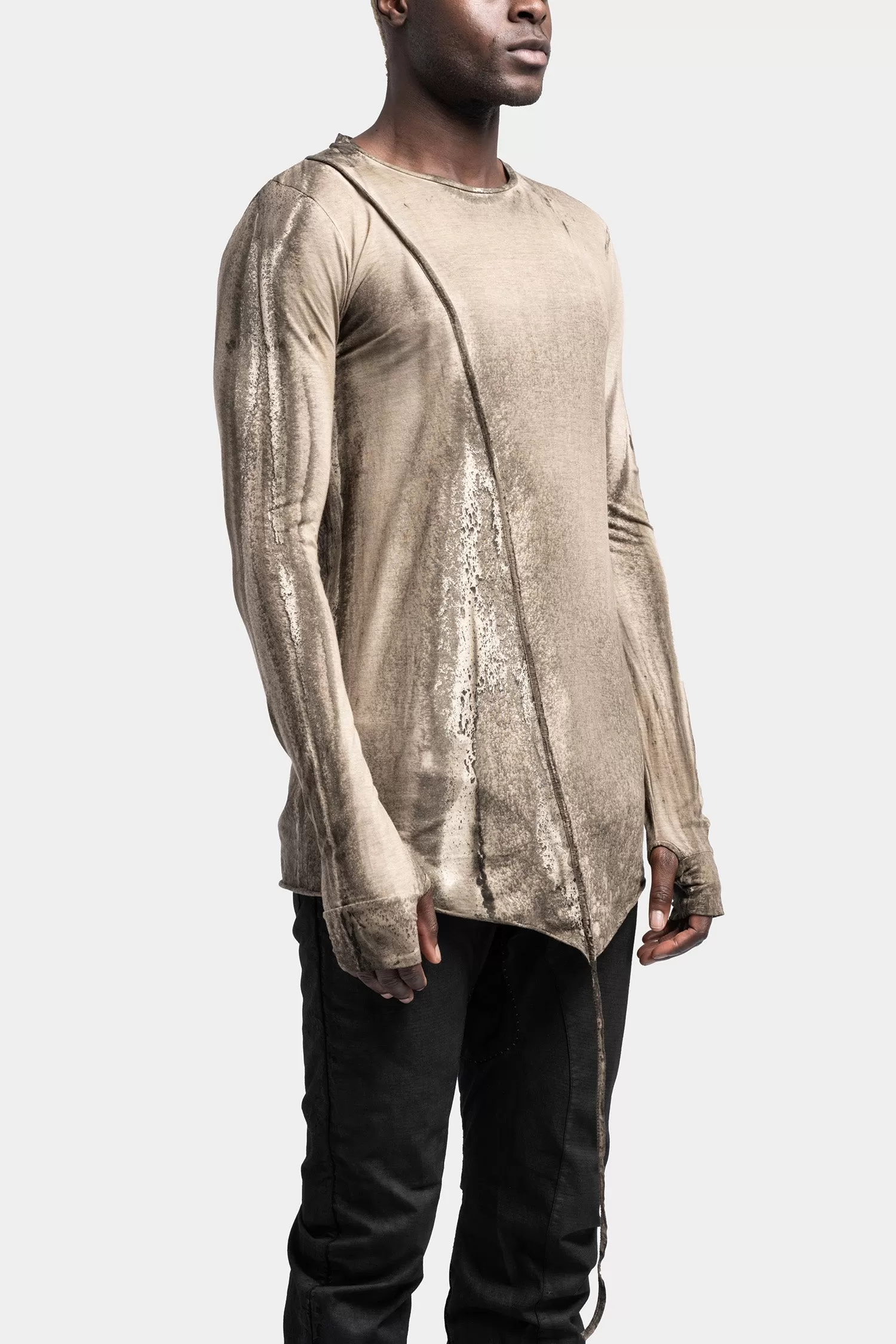 Iconic long sleeve tee, Marl shale