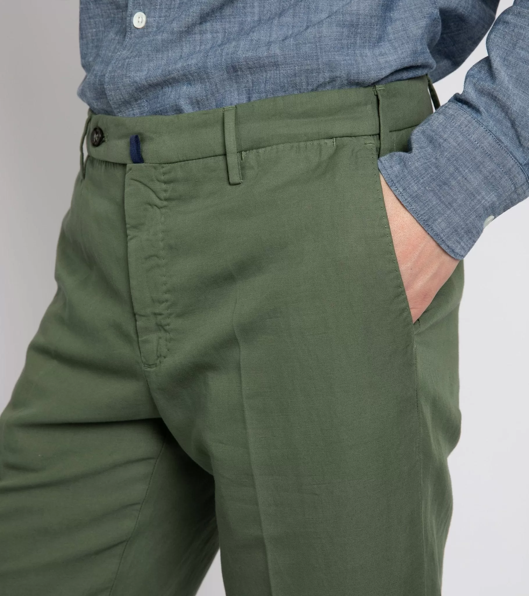 Incotex Chinolino Regular Trousers: Olive