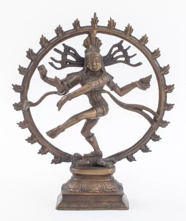 Indian Gilt Bronze Statue of Shiva Nataraja