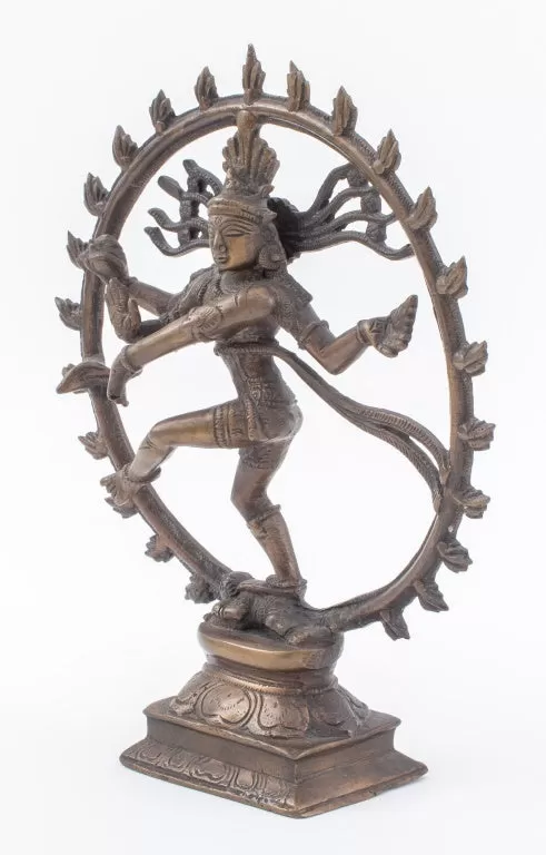 Indian Gilt Bronze Statue of Shiva Nataraja