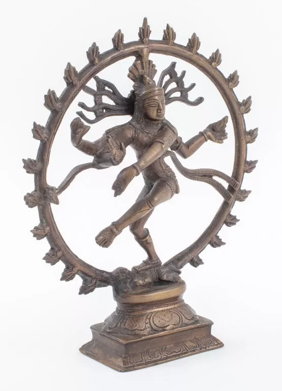 Indian Gilt Bronze Statue of Shiva Nataraja