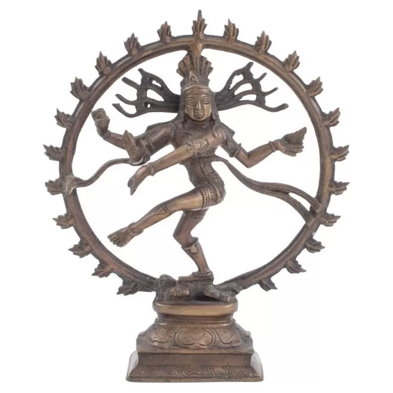 Indian Gilt Bronze Statue of Shiva Nataraja