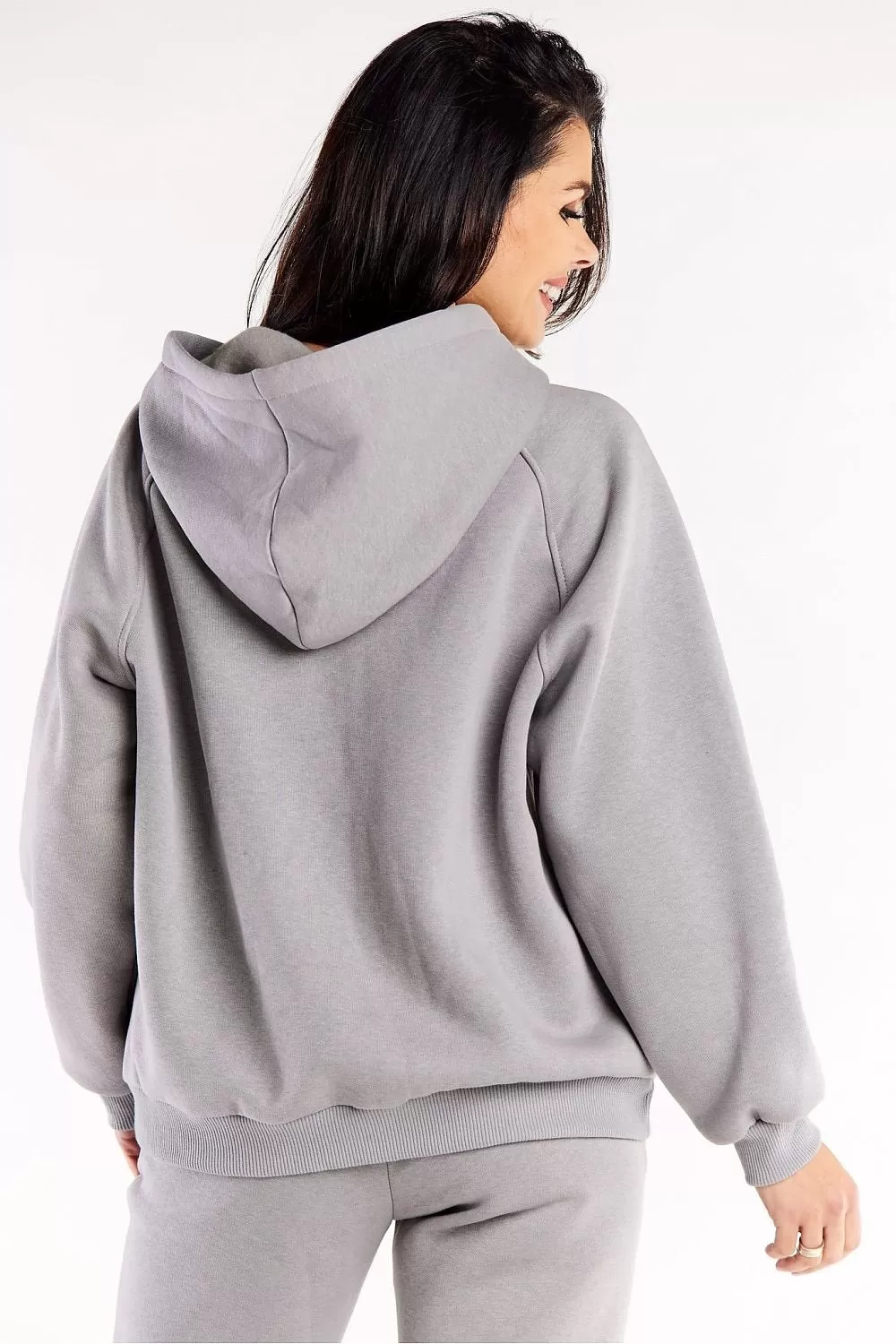 Infinite You Grey Full Zip Hoodie