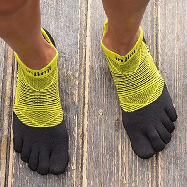 Injinji Unisex RUN Toesocks Lightweight No-Show - Limeade