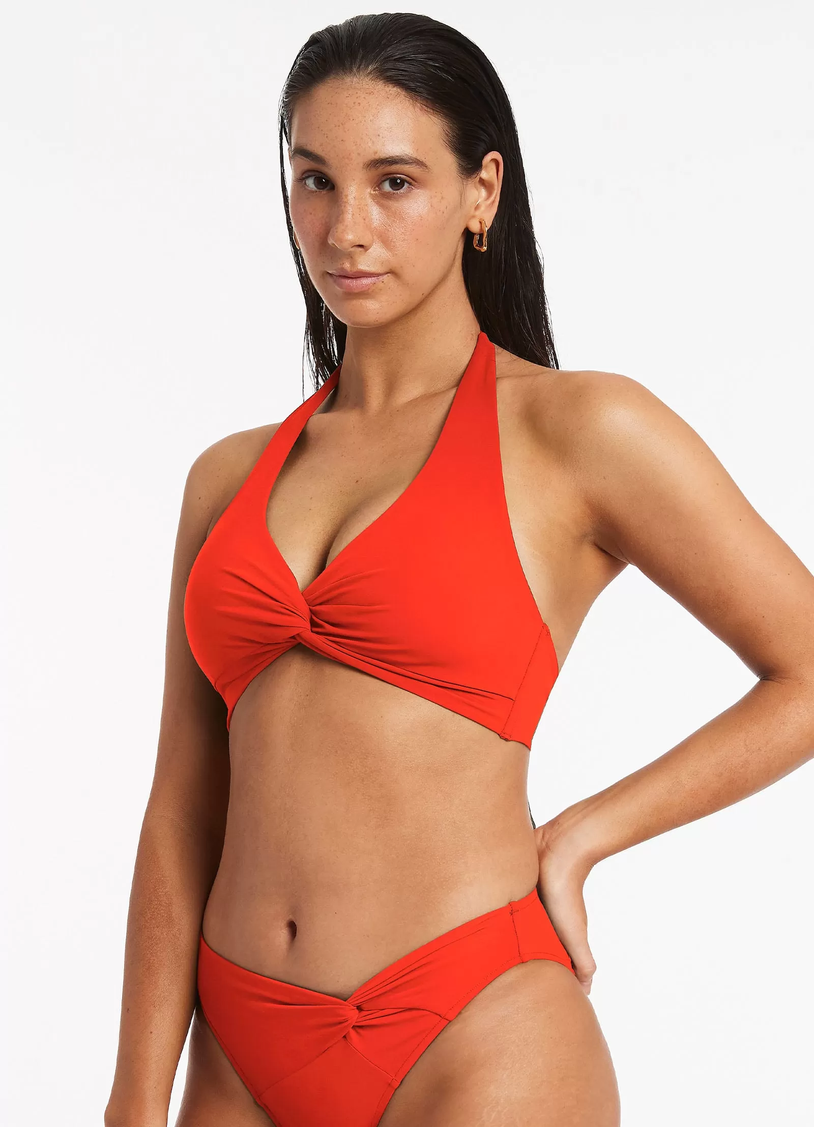 Jetset D-DD Twist Front Bikini Top - Fiamma