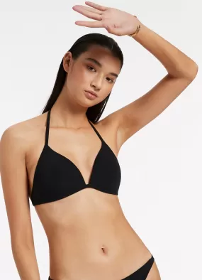 Jetset Moulded Triangle Bikini Top - Black