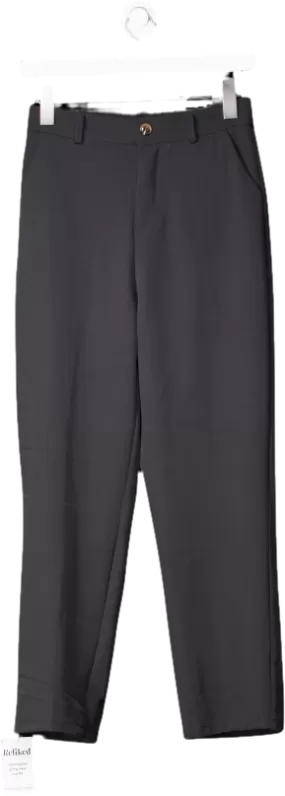 J.ING Black Tailored Side Pocket Trousers UK S