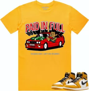 Jordan 1 Yellow Ochre 1s Shirt to Match - RED PAID