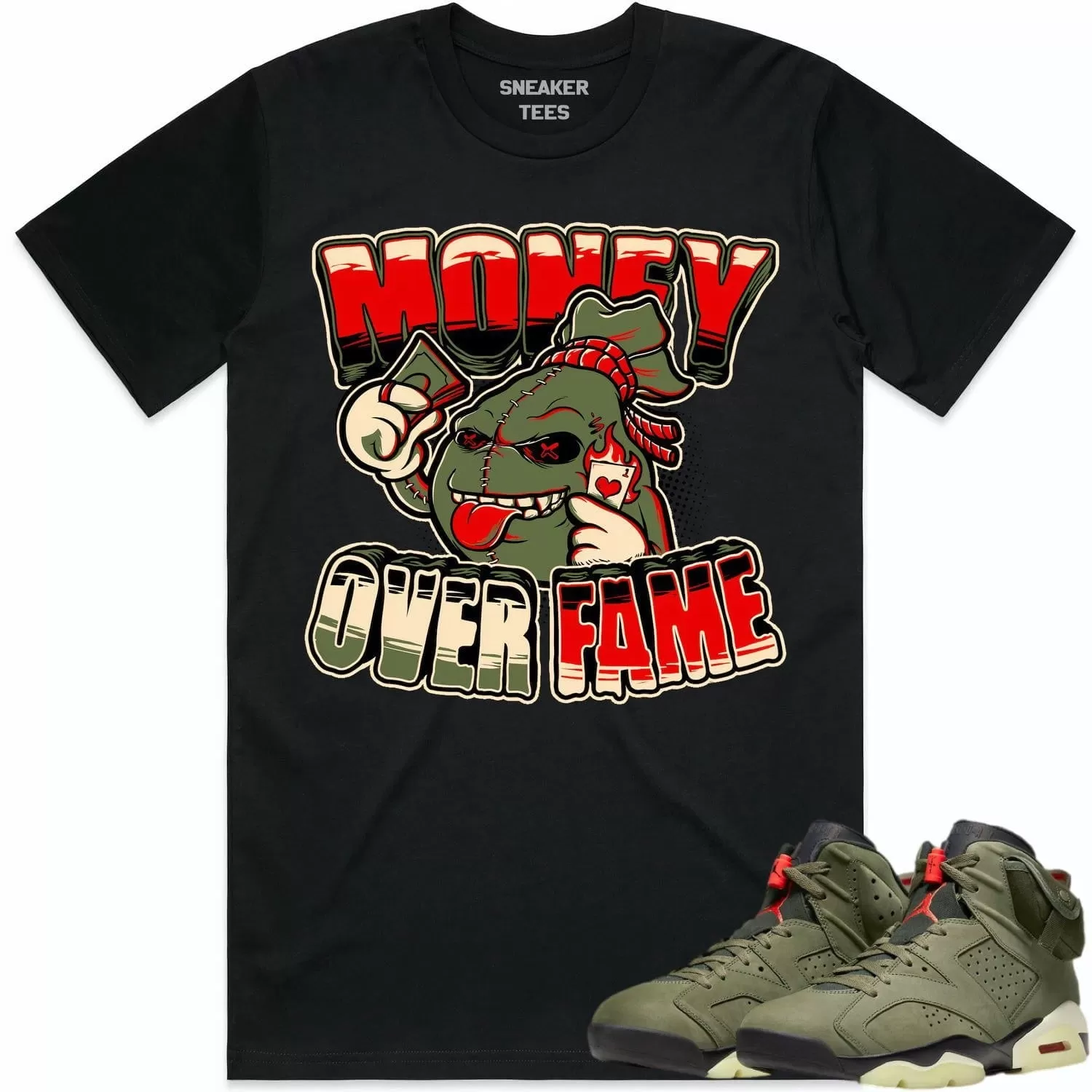 Jordan 6 Cactus Jack 6s Shirt to Match - OLIVE MOF