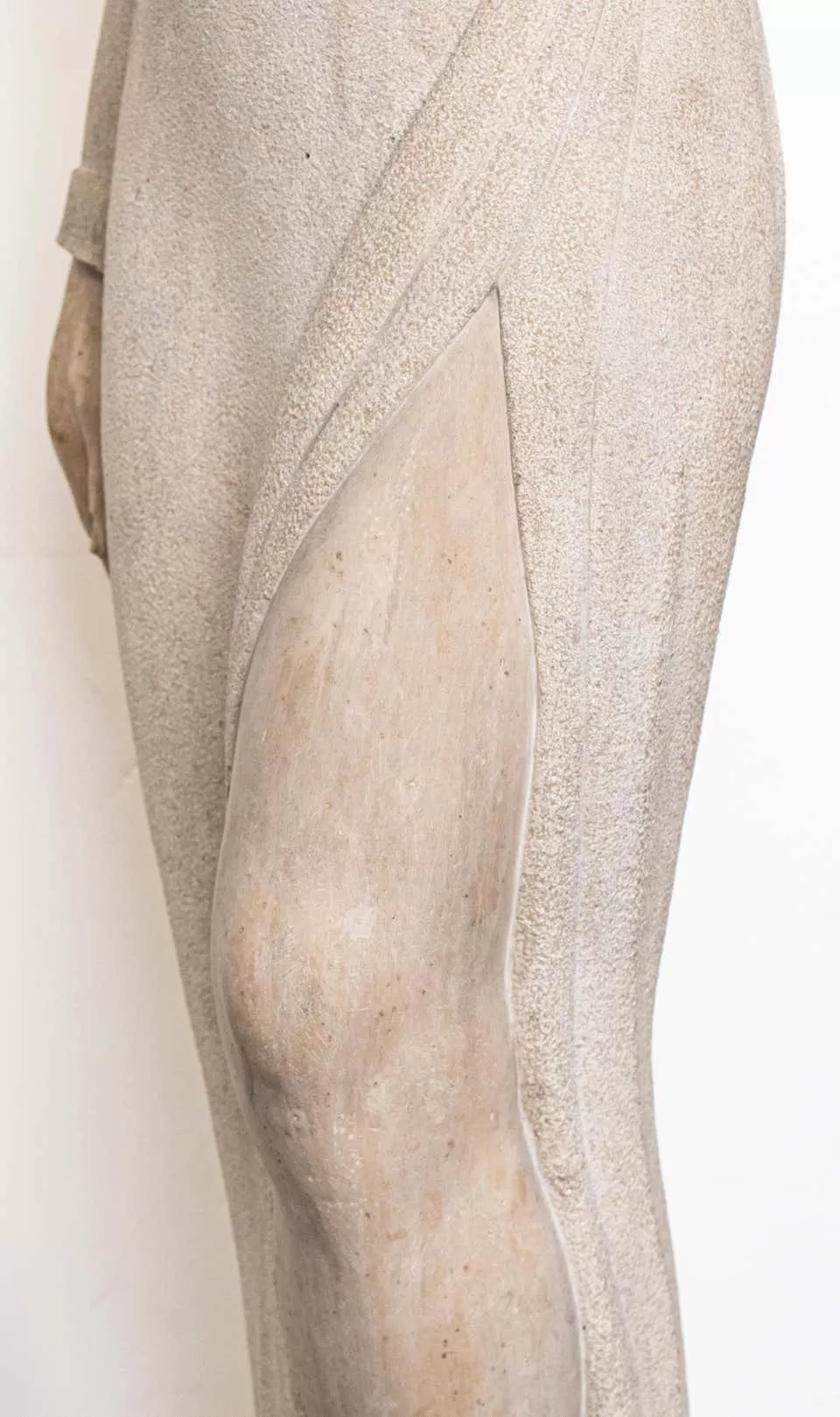 'Kahan' Modernist Signed Carved Stone Woman Sculpture