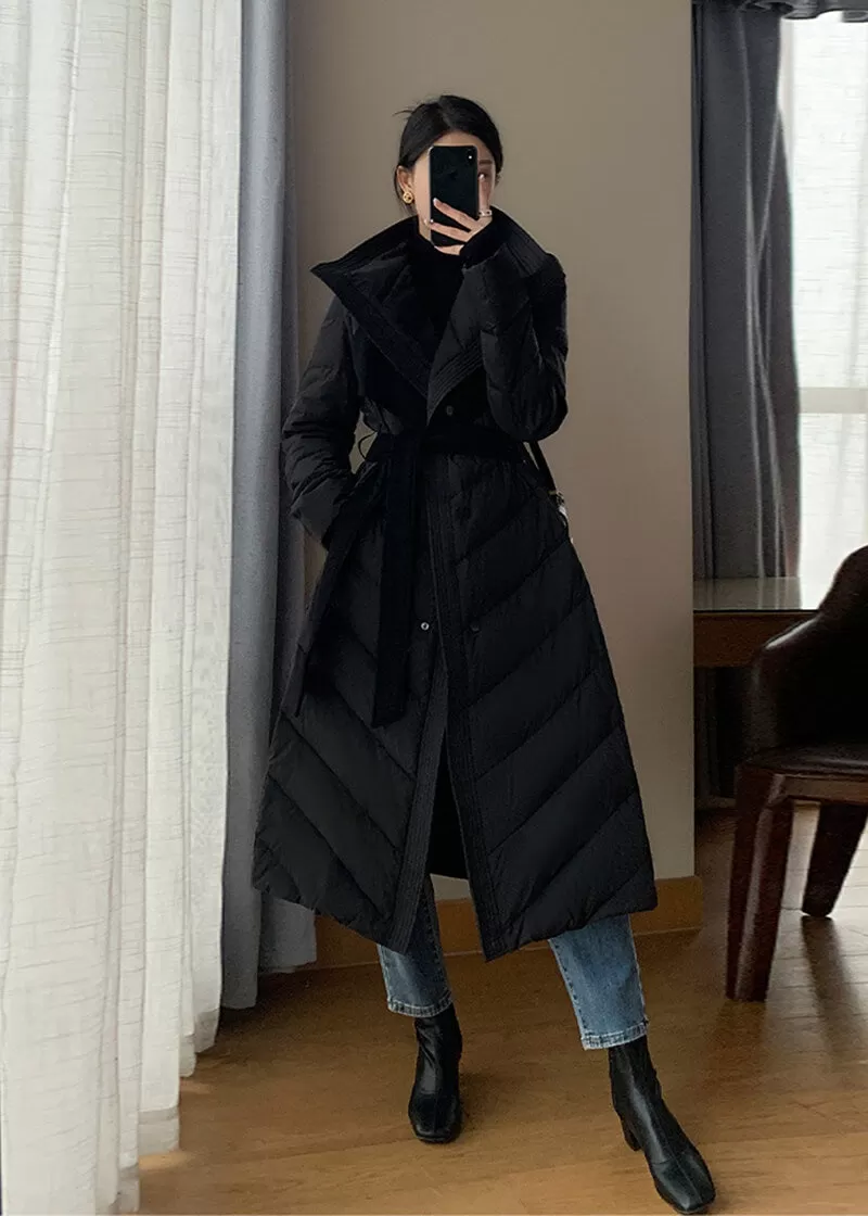 Laurel Down Puffer Patchwork Wool Blend Coat