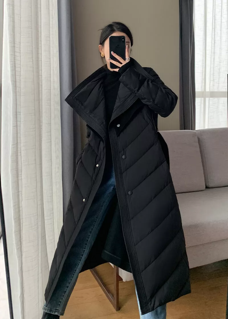 Laurel Down Puffer Patchwork Wool Blend Coat