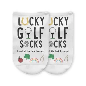 Lucky Golf No Show Socks for Men and Women