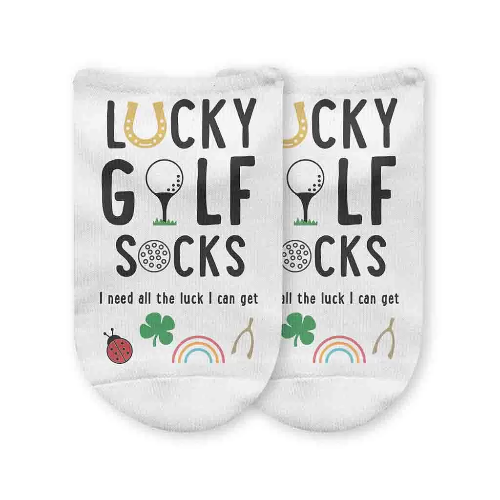 Lucky Golf No Show Socks for Men and Women