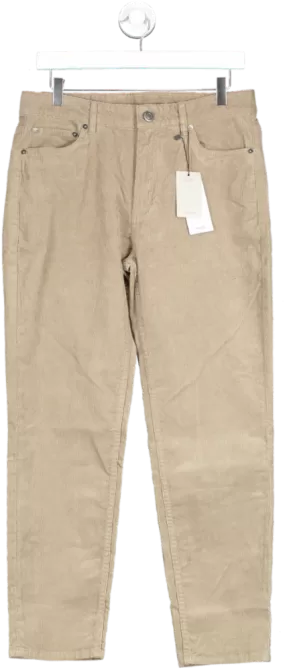 MANGO Beige Micro-corduroy Slim-fit Trousers BNWT W31