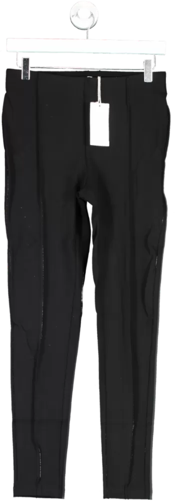 MANGO Black Seam Detail Skinny Leggings BNWT UK M