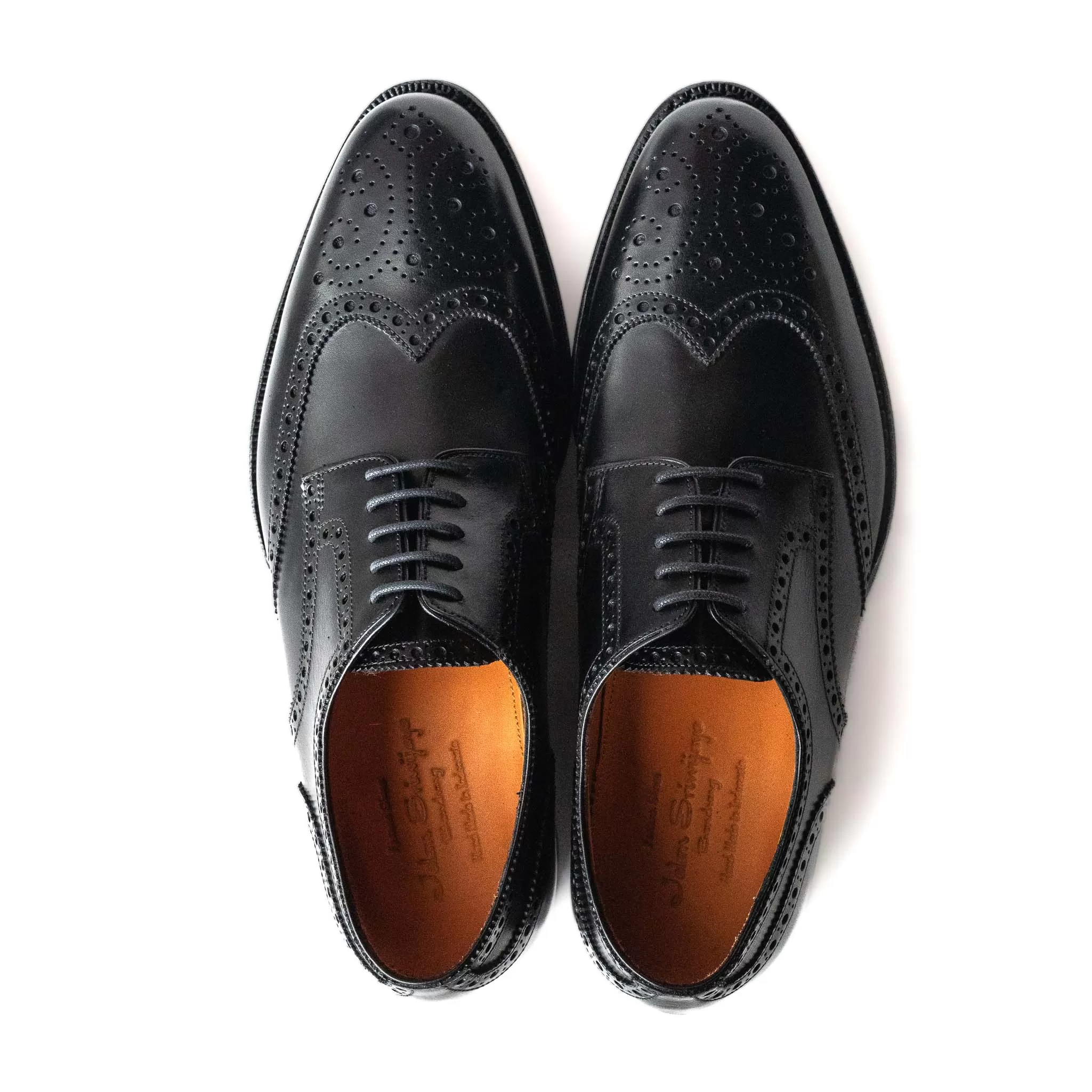 Men's Full Brogue Derby / Black 98755