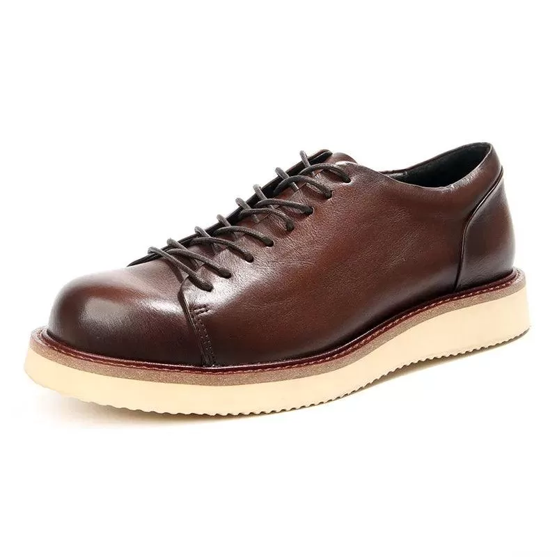 Men's Full Grain Leather Oxfords - TR2484 Casual Work Shoes