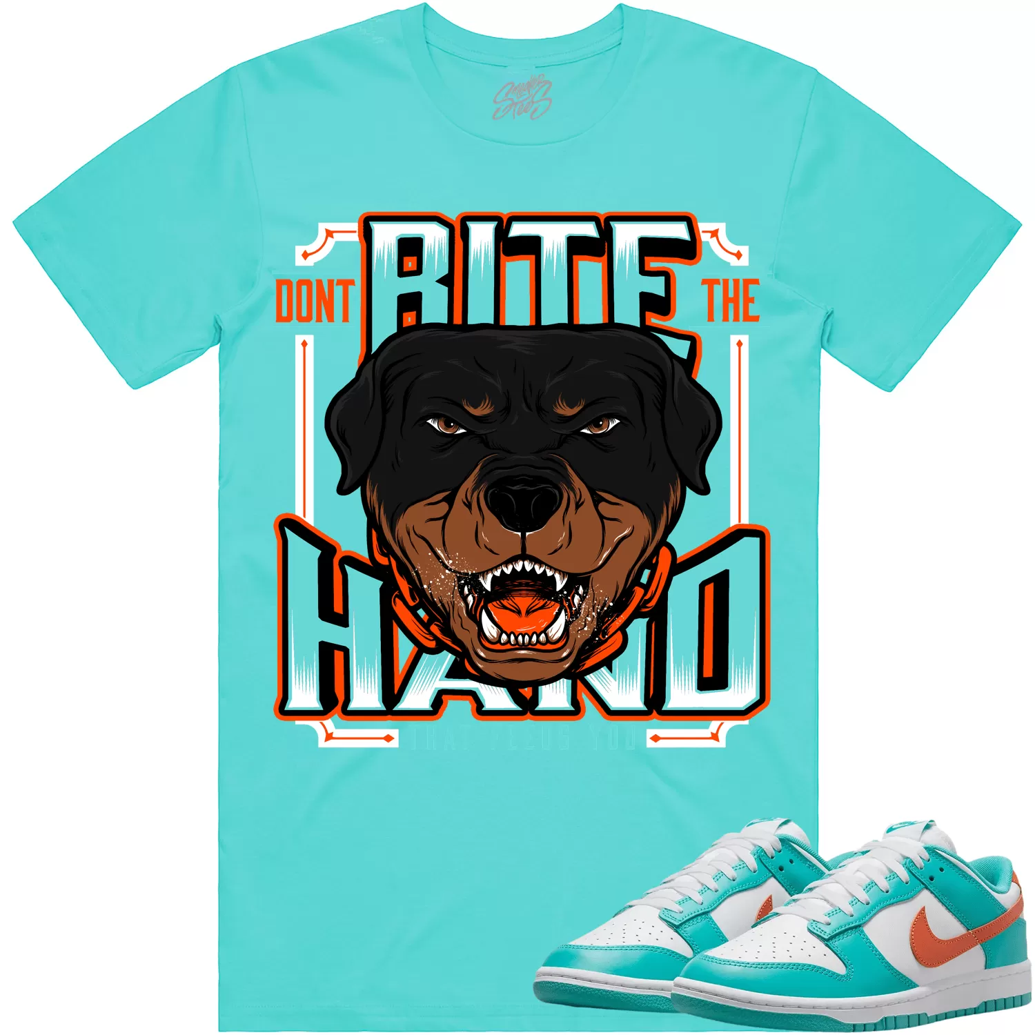 Miami Dolphin Dunks Shirt to Match - MIAMI DONT BITE HAND