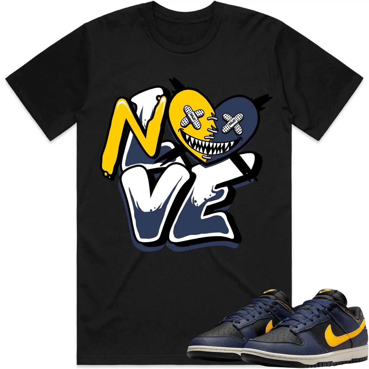 Michigan Vintage Dunks Shirt to Match - MICHIGAN NO LOVE BAWS