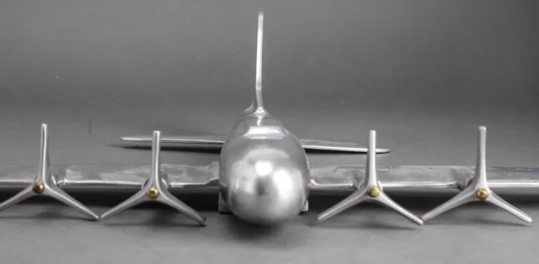 Mid-Century Modern Aluminum Airplane Model