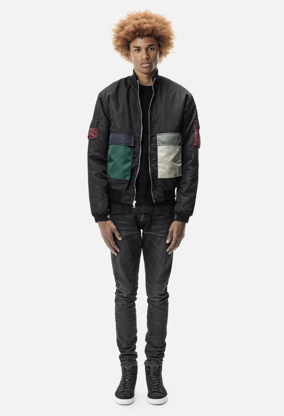 Mock Flight Jacket / Black