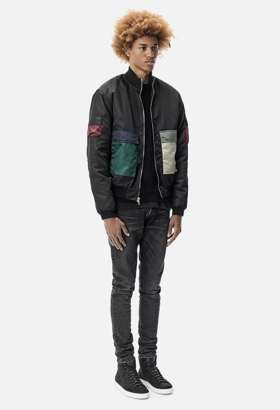 Mock Flight Jacket / Black