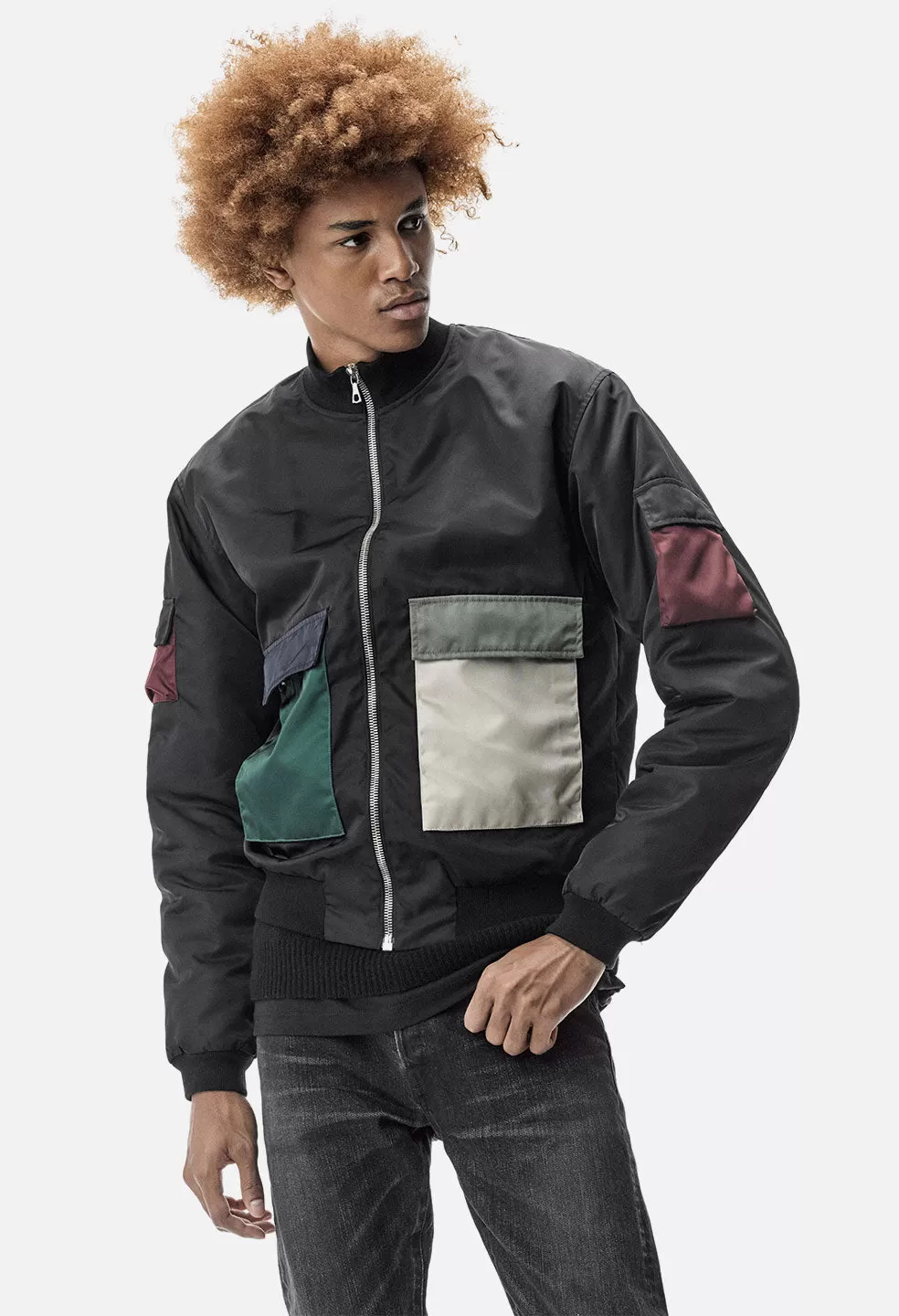 Mock Flight Jacket / Black