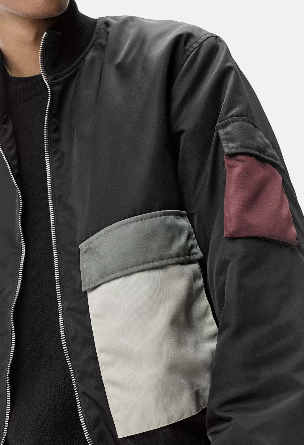 Mock Flight Jacket / Black