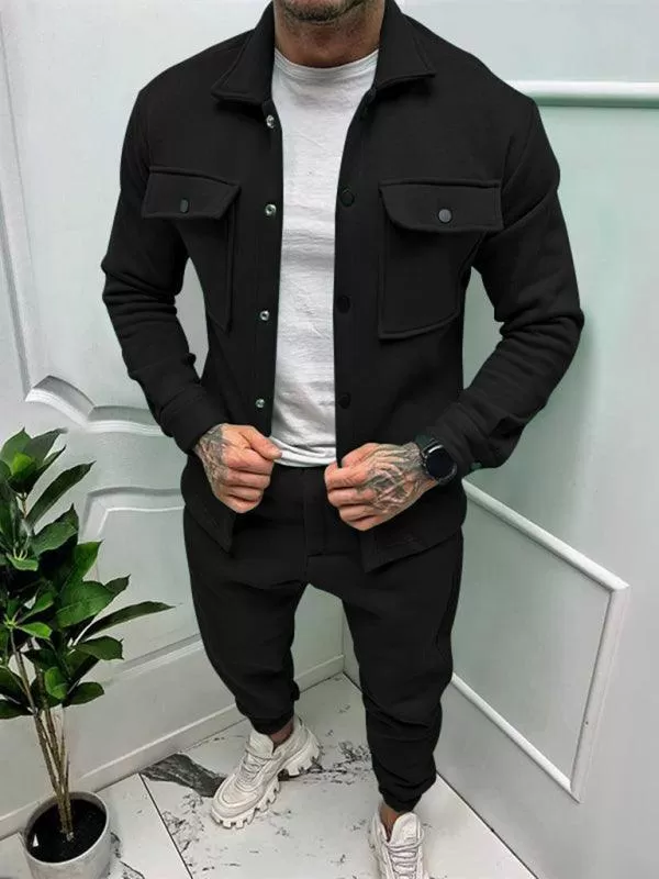 Multi-Pockets Two-Piece Men Clothing Set