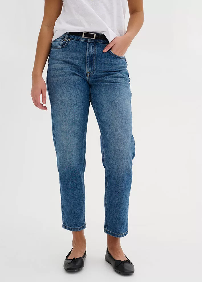 My Essential Wardrobe The Mommy Jeans - Medium Blue Retro Wash