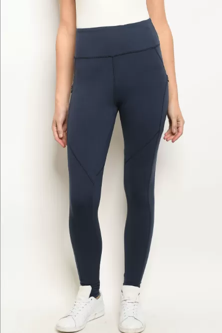 Navy Yoga Leggings with Pockets