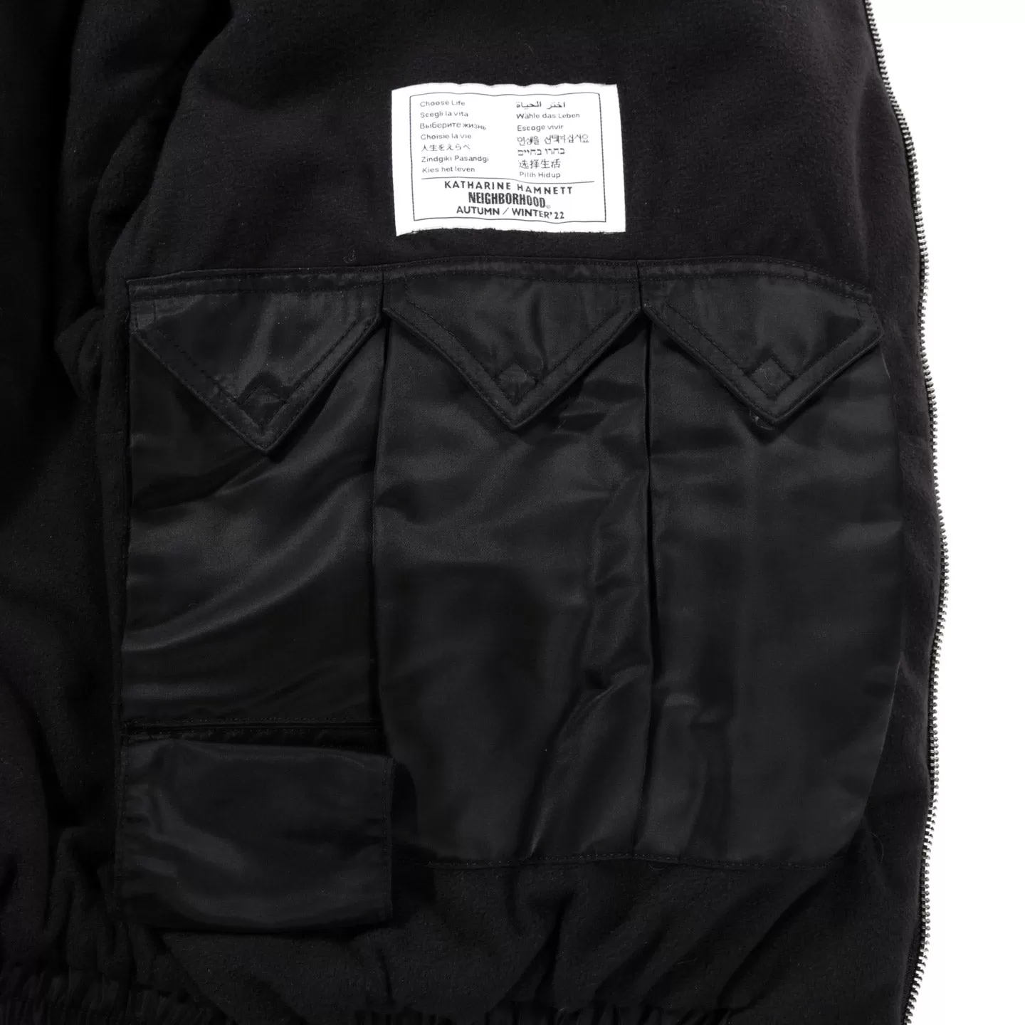 NEIGHBORHOOD KATHARINE HAMNETT MA-1 JACKET BLACK