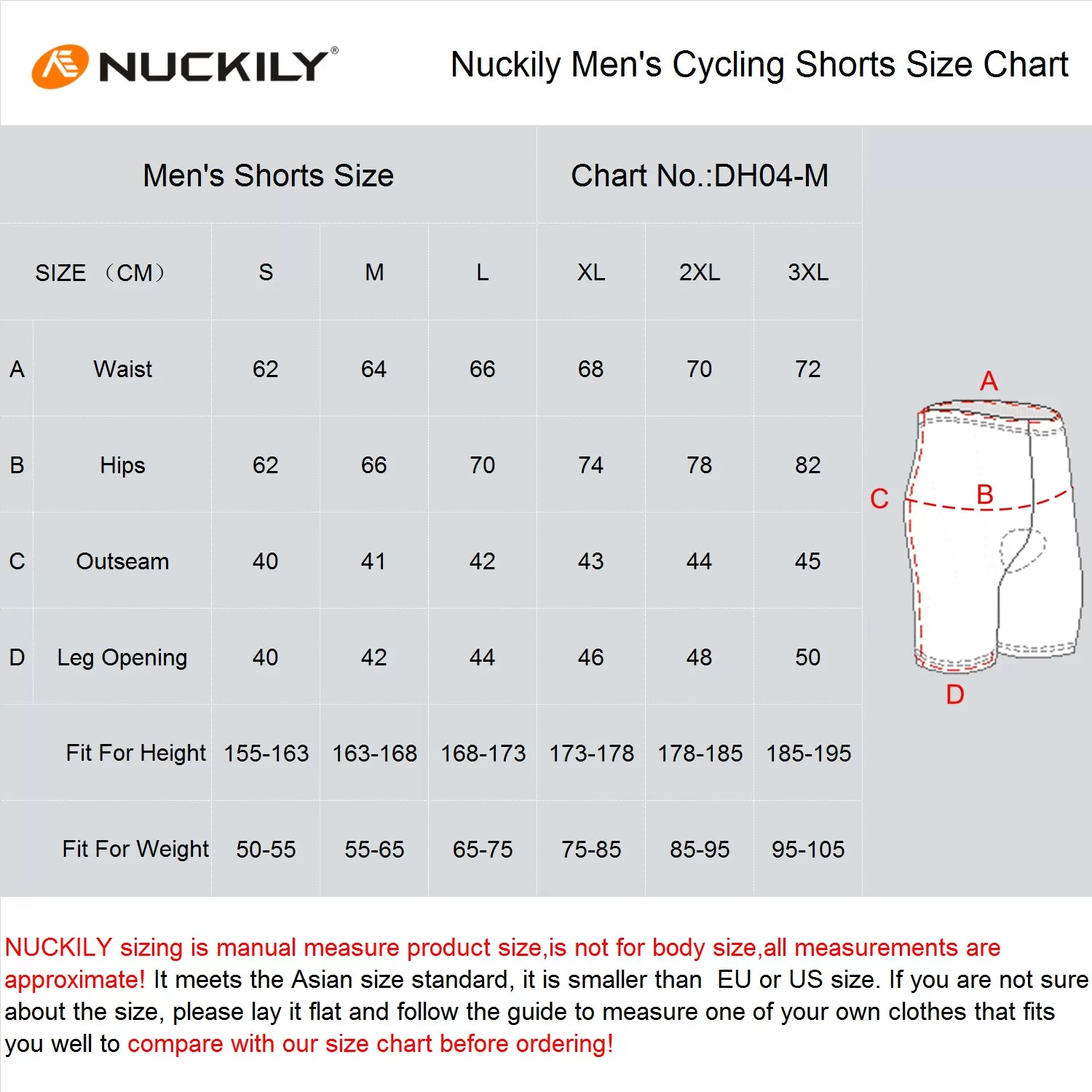 Nuckily MB003 Gel Padded Cycling Short